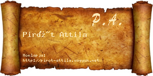 Pirót Attila névjegykártya